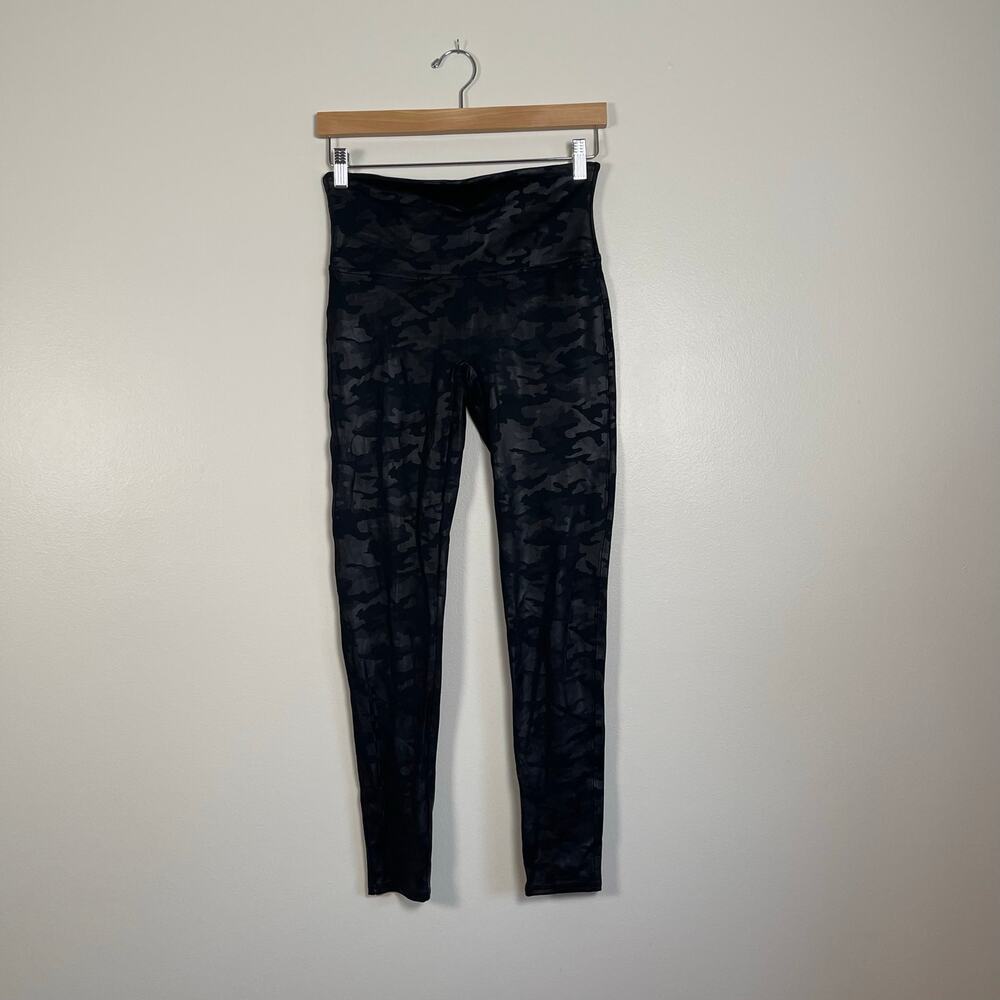 Spanx • Camo Faux Leather Metallic Leggings